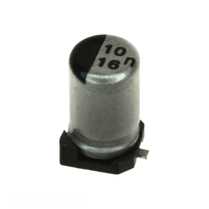 ตัวเก็บประจุแบบติดตั้งบนพื้นผิว ECE-V1CS100SR CAP ALUM 10UF 20% 16V SMD 10 ยูเอฟ - Product Image 1
