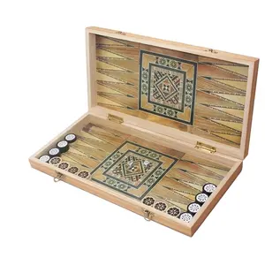 Best Price Turkish Backgammon Wooden Board Chess Game Set Wholesale