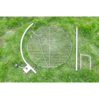 Barbecue au charbon de bois pliable réglable en acier inoxydable avec dispositif de sécurité anti-flamme et nettoyage facile