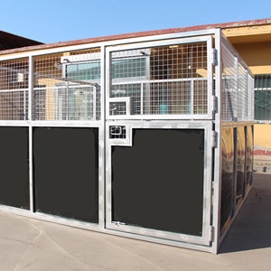 Écurie pour chevaux en panneaux HDPE durables avec cadre en acier galvanisé, faible entretien, pour ranch - Product Image 1