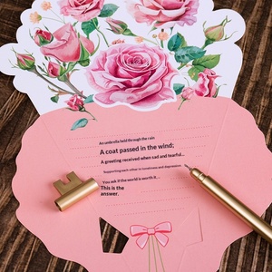 Tarjeta de Felicitación Tridimensional con Estampado en Caliente y Bronceado, para Regalos, Agradecimientos y Mensajes Festivos - Product Image 4