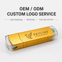 Clé USB 2.0 en aluminium avec cryptage, garantie de 3 ans - Vente directe usine, logo personnalisé, cadeau d'affaires, dropshipping