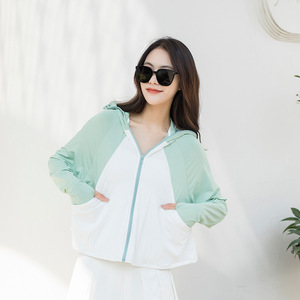 Chaqueta de Protección Solar para Mujer Jiemeirui, UPF50+, Transpirable, con Capucha, Manga Larga, para Actividades al Aire Libre - Product Image 4