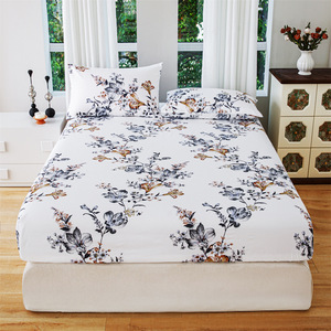 AOYATEX Nouvelle <span class=keywords><strong>Housse</strong></span> de Matelas en Polyester Style Américain, <span class=keywords><strong>Drap</strong></span> <span class=keywords><strong>Housse</strong></span> Imprimé Fleurs et Plantes - Product Image 5
