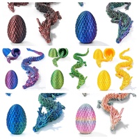 Œuf de dragon chinois en plastique imprimé en 3D Jinccai, souvenir culturel éducatif, jouet interactif, décoration pour enfants, cadeau