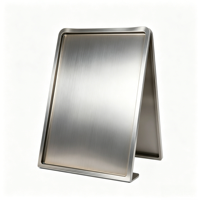 Support de table personnalisé en métal pour cartes, présentoir de bureau en acier inoxydable, porte-panneau A4 en acrylique, support de menu et de liste de prix
