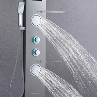 Panneau de douche mural, colonne de douche en acier inoxydable, tour de Jets de Massage, panneaux de douche
