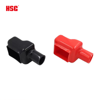 Terminales de Batería Rojos y Negros, Cubiertas de PVC para Terminales de Coche, Fundas Protectoras para Terminales de Batería