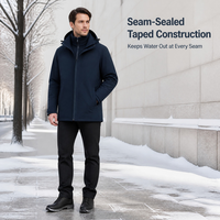 Nouvelle Veste 3-en-1 Automne Hiver Style Couple Homme Femme Coupe-Vent Chaude Zippée Unie Détachable Deux Pièces Manteau d'Extérieur