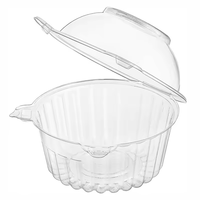 Barquettes en plastique PET transparentes et recyclables pour cupcakes, contenants alimentaires à charnières, boîtes d'emballage pour boulangerie, vente en gros aux États-Unis