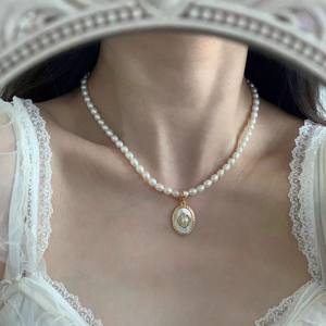 31312 S925 <b>Silver</b> Pendant with 5-6mm Round <b>Beads</b> DIY Pearl Accessories Empty Shell Buckle Pendant Jewelry Findings Type Spacers - Product Image 3