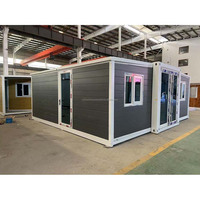 Maison pliable préfabriquée à double aile extensible de 20 pieds pour une vie moderne