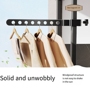 Balcon antivol <span class=keywords><strong>fenêtre</strong></span> <span class=keywords><strong>étendoir</strong></span> loquet garde clôture corde à linge pôle pour salle de bain séchage artefacts et vêtements - Product Image 3