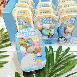 Nieuwe schattige dieren trolleykoffer deelset 3D-vorm rubberen potloodgum model 7359 kan in een potlood worden geplaatst - Product Image 2