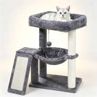 Arbre à chat pour chats d'intérieur, griffoir en sisal, condo pour chat, structure d'escalade, hamac en peluche, fournitures pour animaux de compagnie, vente en gros OEM