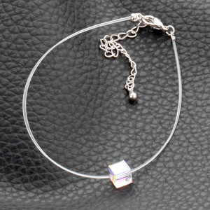Bracelet en cristal Cube géométrique couleur AB cristal blanc unisexe à porter au quotidien - Product Image 1