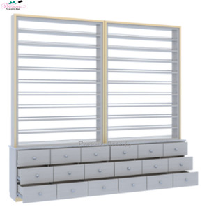 Proveedores de China, estantes de exhibición de muebles de tienda de uñas personalizados, estante de esmalte de uñas, <span class=keywords><strong>Centro</strong></span> de piso con gabinete - Product Image 5