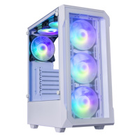 Tout en un panneau avant horizontal personnalisé maille anti-poussière lcd avec alimentation verre trempé plexiglas pc gaming coque d'ordinateur