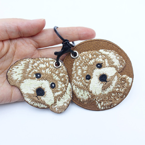 Porte-clés personnalisé Kawaii, mignon, en chenille brodée, broderie commémorative pour animaux de compagnie, chiot, anime, dinosaure, en forme d'animaux - Product Image 4