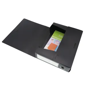 Boîte de rangement A4 portable en <span class=keywords><strong>plastique</strong></span> PP pour l'école avec poche pour cartes et anneau métallique sur la colonne vertébrale - Product Image 5