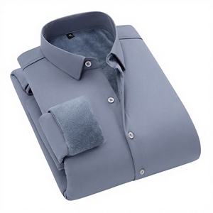 Camicia Termica a Maniche Lunghe da <span class=keywords><strong>Uomo</strong></span>, Stile Imbottito Autunno/Inverno 2024, Nuovo Modello Coreano con Bottoni, Camicia Formale Casual per Affari - Product Image 1