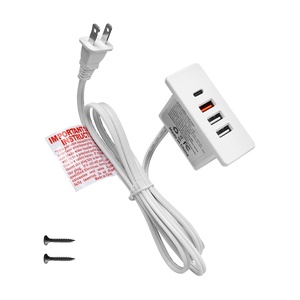 Nội thất văn phòng hình chữ nhật 3USBA USB C HUB socketh Hidden gắn vào giường bàn Bàn sofa/lõm USB C Power Strip Outlet - Product Image 1