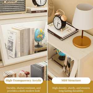 Vitrine moderne avec portes en verre acrylique, vitrine à 4 niveaux avec éclairage LED pour salle <span class=keywords><strong>de</strong></span> jeux, cave à vin et utilisation hôtelière - Product Image 6