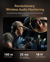 Original pour Hollyland LARK MAX 2 Ultimate Combo (incluant l'écouteur de monitoring OWS) – Surveillance audio sans fil à faible latence