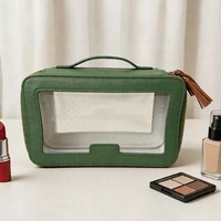 Sac de rangement de luxe moderne pour Mahjong, étanche, pliable, en PVC transparent, écologique, avec fermeture éclair, poignée à franges, multicolore