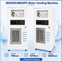 Máquina Expendedora de Agua Inteligente que Funciona con Monedas, Billetes y Tarjetas IC, Estación de Purificación de Agua por Ósmosis Inversa de Autoservicio 24 Horas al Aire Libre