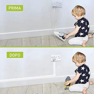 <span class=keywords><strong>Cache</strong></span>-câble électrique rectangulaire en PVC rainuré Jiaen JN 25x16mm, longueur 2m, résistant aux UV/chauffage/feu, protection de câble, montage <span class=keywords><strong>mural</strong></span> - Product Image 5