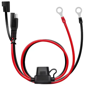 SAE 1,5 метр разъем батареи 16 AWG SAE кольцевая клемма 15A предохранитель для автомобилей, мотоциклов, автомобилей, меди, специфический для автомобиля - Product Image 1