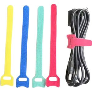 Attaches de câbles en nylon Velcro de couleur personnalisée, fournisseur de attaches de câbles Velcro en T double face - Product Image 4