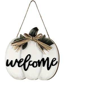 จี้ฟักทองสำหรับฤดูใบไม้ร่วงแผ่นฟักทองสีขาวสำหรับประตูหน้าประตูฟักทองตกแต่งแบบห้อยคอฟักทอง - Product Image 5