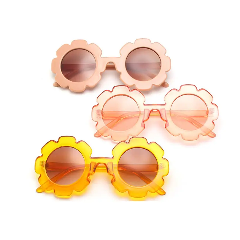 Children sunflower sunglasses girls pink frame kids sunglasses 2022 children sun glasses