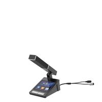 Système de microphone de conférence numérique avec écran tactile de 4 pouces, unité de président à tube carré filaire et traitement audio