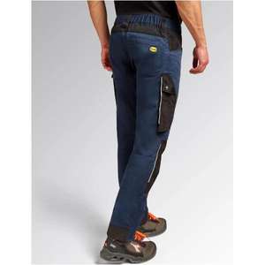 DIADORA UTILITY - 702.180800-C4725/M Pantalon performance extensible à matériaux mixtes PANTALON DE TRAVAIL Noir/Bleu Profond - Product Image 3