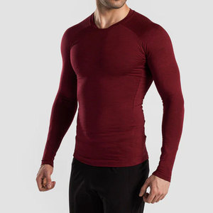 Chemises pour hommes écologiques, dernier design, vêtements de sport pour la gym, t-shirt à manches longues, vêtements décontractés pour hommes, t-shirt slim fit pour hommes, prix abordable - Product Image 2
