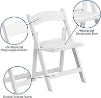 Chaises pliantes en bois les plus vendues, chaises de jardinage, chaises pliantes en résine blanche pour enfants, chaise de fête avec siège rembourré en vinyle