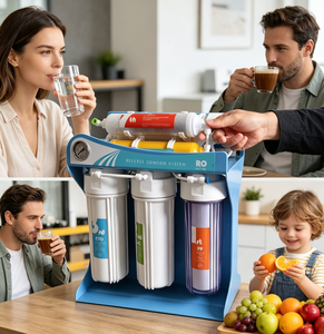 Système d'osmose inverse à double sortie CE ROHS 5 étapes, <span class=keywords><strong>eau</strong></span> pure pour la consommation, <span class=keywords><strong>eau</strong></span> propre pour la cuisine, purificateur d'<span class=keywords><strong>eau</strong></span> - Product Image 1