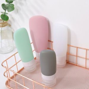 Botellas de viaje de silicona 30/60/90mL, contenedores de viaje exprimibles vacíos recargables para loción acondicionador de champú - Product Image 3