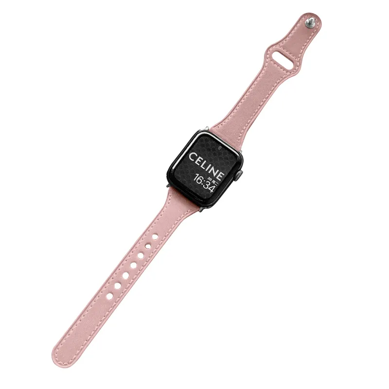 Women's Trendy Small Waist Leather Watch Strap For Apple Watch Series