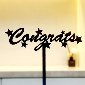 Décoration de gâteau de remise de diplôme en acrylique « Miel et Douceur » – 2025 – Félicitations – Joyeux Remise de Diplôme – Fournitures de fête - Product Image 2