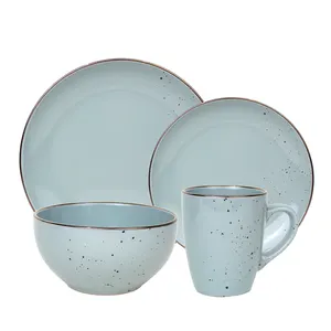 Promotional eco-friendly Nordic dinner stoneware dinnerware dinner plates for home restaurants