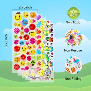 Thiết Kế Mới 3D Phim Hoạt Hình Dán Tùy Chỉnh Trẻ Em DIY Trang Trí Dính Trẻ Em Kawaii Bán Hàng Tự Động Sticker Trẻ Em 3D Phim Hoạt Hình Puffy Sticker - Product Image 2