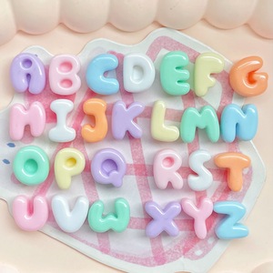 Accesorios de Resina Brillante con Letras del Alfabeto Inglés (26 Letras), Estilo Caricatura, <span class=keywords><strong>para</strong></span> Decorar Fundas de Teléfono, Pulseras, Cabello y <span class=keywords><strong>Uñas</strong></span> - Product Image 1
