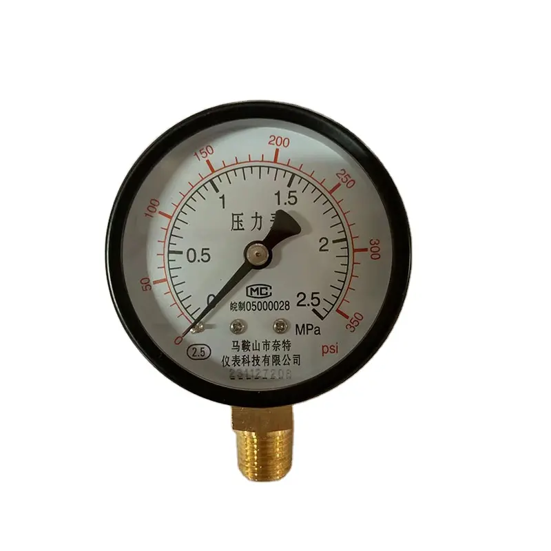 Manomètre de pression d'air 2.5 "2.5Mpa pour compresseur d'air