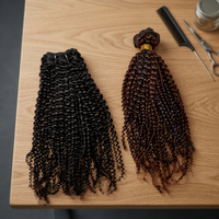 Extensions de cheveux indiens Remy, ondulation naturelle, double trame, cheveux humains en vrac, option couleur noir foncé, Tyagi Exports, 100g