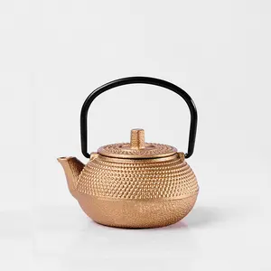 El yapımı soba üst güvenli dökme demir çay su ısıtıcısı japon Trivet ve gevşek yaprak çay demlik ile dökme demir demlik