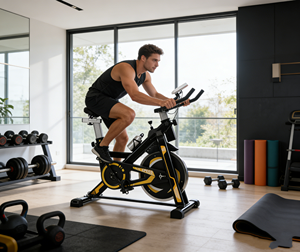 Equipo de Gimnasio, Bicicleta Ergométrica de Spinning con Rueda de Inercia de 13 kg, Bicicleta de Spinning WCT ODIN ZAS para Gimnasio - Product Image 1